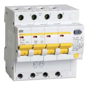 Автоматический выключатель IEK MAD10-4-010-C-030