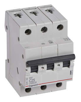 Автоматический выключатель Legrand RX3 419710 25A тип C 4.5kA 3П 400В 3мод