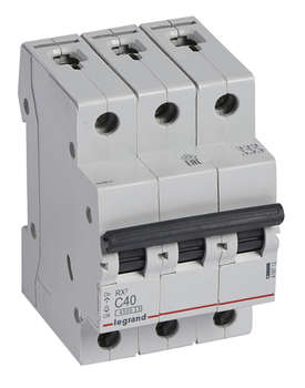 Автоматический выключатель Legrand RX3 419712 40A тип C 4.5kA 3П 400В 3мод