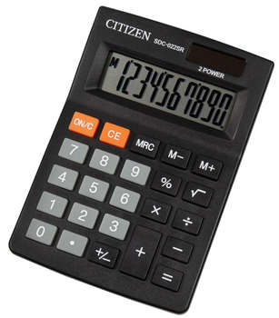 Калькулятор CITIZEN бухгалтерский SDC022SR черный 10-разр.