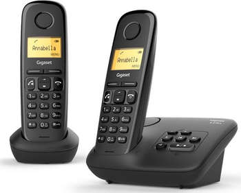 Телефон GIGASET Р/Dect A270 DUO RUS черный АОН L36852-H2812-S301