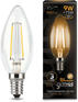 Лампа GAUSS светодиодная Filament 9Вт цок.:E14 свеча 220B 2700K св.свеч.бел.теп. С35