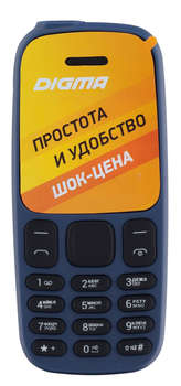 Сотовый телефон Digma Мобильный телефон A106 Linx 32Mb синий моноблок 2Sim 1.44" 68x98 GSM900/1800