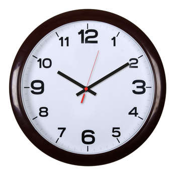 Часы БЮРОКРАТ настенные аналоговые WALLC-R87P D29см темно-коричневый/белый