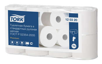 Бумага туалетная TORK бытовая 2-хслойная 23м белый