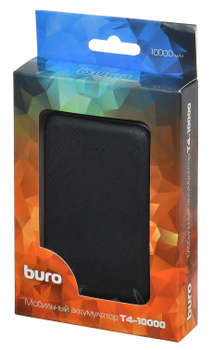 Зарядное устройство, аккумулятор BURO T4-10000 Li-Pol 10000mAh 2A+1A черный 2xUSB