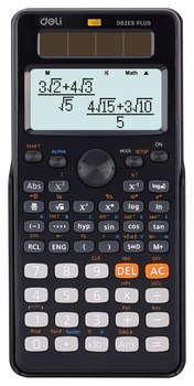 Калькулятор DELI научный ED82ES черный 10+2-разр.