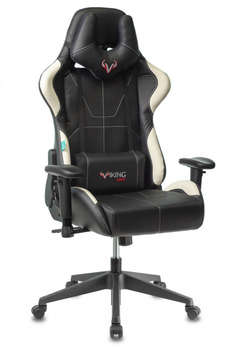 Игровое кресло VIKING 5 AERO WHITE черный/белый искусственная кожа