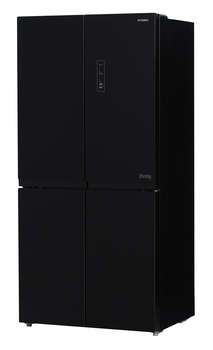 Холодильник HYUNDAI CM5005F 3-хкамерн. черное стекло инвертер