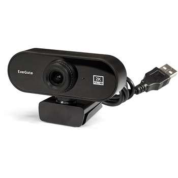 Веб-камера EXEGATE EX287380RUS Stream C940 2K T-Tripod (матрица 1/3" 5Мп, 2560x1440, 30fps, 4-линзовый объектив, ручной фокус, USB, микрофон с шумоподавлением,поворотное крепление