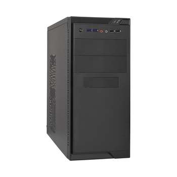 Корпус EXEGATE EX283238RUS Minitower MA-372UX Black, mATX <UN500, 120mm> 2*USB+2*USB3.0, Audio