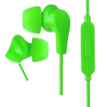 Наушники Perfeo внутриканальные c микрофоном ALPHA зеленые
