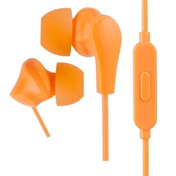 Наушники Perfeo внутриканальные c микрофоном ALPHA оранжевые