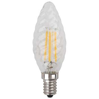 Лампа ЭРА Б0027935 Лампочка светодиодная F-LED BTW-5W-827-E14 Е14 / E14 5Вт филамент свеча витая матовая теплый белый свет