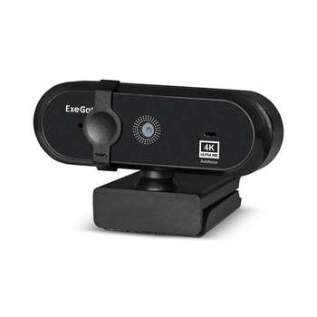 Веб-камера EXEGATE EX287383RUS ExeGateStream HD 4000 4K UHD T-Tripod , автофокус, шторка, USB, микрофон с шумоподавлением, поворотное