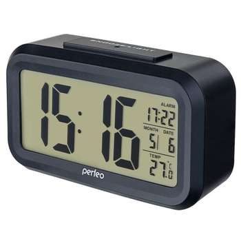 Акустическая система Perfeo Часы-будильник "Snuz", чёрный,  время, температура, дата