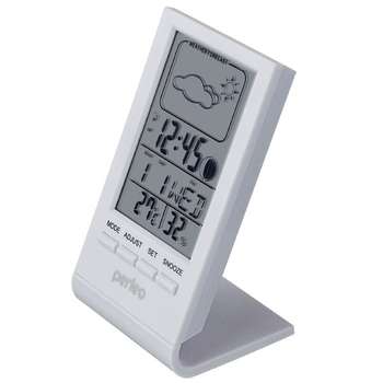 Акустическая система Perfeo Часы-метеостанция "Angle", белый,  время, температура, влажность, дата