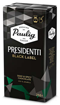 Кофе Paulig молотый Presidentti Black Label 250г.