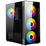 Корпус GINZZU CL280 FAN 12CM RGB*4 USB3.0 Window