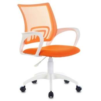 Кресло, стул BURO Кресло Бюрократ CH-W695NLT оранжевый TW-38-3 TW-96-1 сетка/ткань крестовина пластик пластик белый