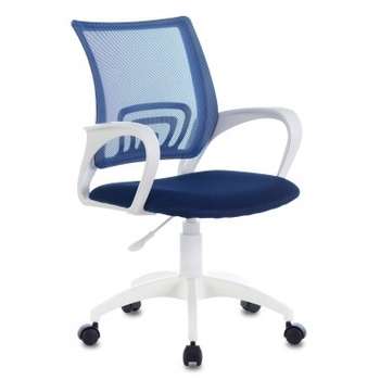 Кресло, стул BURO Кресло Бюрократ CH-W695NLT темно-синий TW-05N TW-10N сетка/ткань крестовина пластик пластик белый
