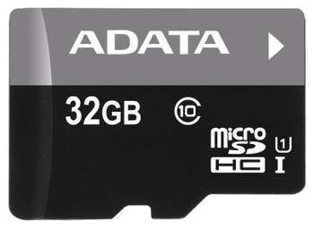 Карта памяти A-DATA Флеш карта microSDHC 32GB AUSDH32GUICL10-RA1 + adapter