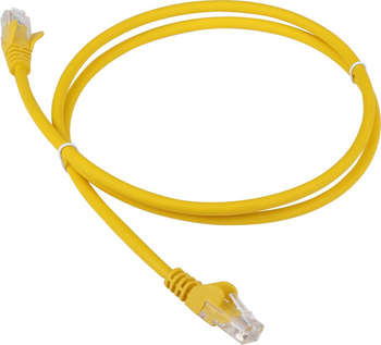 Патч-корд LANMASTER LAN-PC45/U5E-2.0-YL UTP RJ-45 вил.-вилка RJ-45 кат.5E 2м желтый LSZH