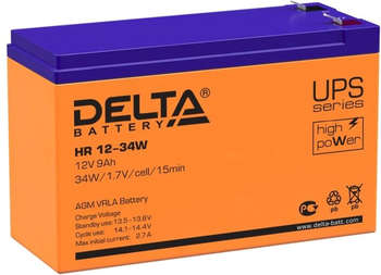 Аккумулятор для ИБП Delta Батарея для ИБП HR 12-34 W 12В 9Ач