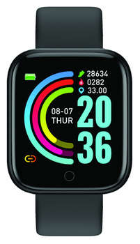 Умные часы, браслет Digma Смарт-часы Smartline R1 1.3" TFT корп.черный рем.черный