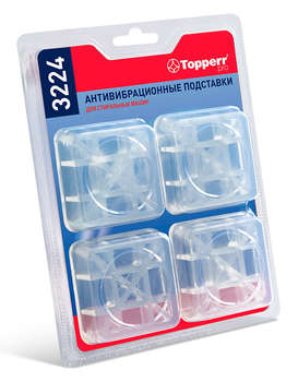 Аксессуар для бытовой техники TOPPERR Подставки для стиральных машин квадратные прозрачный полимер