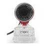 Веб-камера CBR CW 830M Red, с матрицей 0,3 МП, разрешение видео 640х480, USB 2.0, встроенный микрофон, ручная фокусировка, крепление на мониторе, длина кабеля 1,4 м, цвет красный
