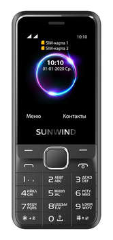 Сотовый телефон SUNWIND Мобильный телефон C2401 CITI 32Mb черный моноблок 2Sim 2.4" 240x320 0.08Mpix GSM900/1800 FM microSD max16Gb