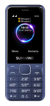 Сотовый телефон SUNWIND Мобильный телефон C2401 CITI 32Mb синий моноблок 2Sim 2.4" 240x320 0.08Mpix GSM900/1800 FM microSD max16Gb