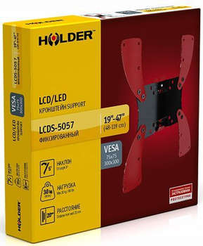 Кронштейн HOLDER для телевизора LCDS-5057 черный глянец 19"-47" макс.30кг настенный наклон