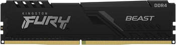 Оперативная память Kingston Память DDR4 16Gb 2666MHz KF426C16BB1/16 Fury Beast Black RTL Gaming PC4-21300 CL16 DIMM 288-pin 1.2В dual rank с радиатором Ret