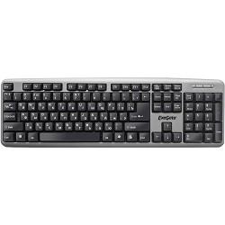 Клавиатура EXEGATE EX264086RUS LY-401, <USB, серебристый корпус, 104кл, Enter большой> Color box