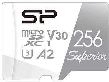 Карта памяти Silicon Power Флеш карта microSDXC 256GB SP256GBSTXDA2V20SP Superior + adapter