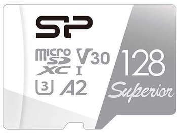 Карта памяти Silicon Power Флеш карта microSDXC 128GB SP128GBSTXDA2V20SP Superior + adapter