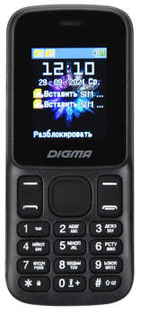 Сотовый телефон Digma Мобильный телефон A172 Linx 32Mb черный моноблок 2Sim 1.77" 128x160 GSM900/1800 FM microSD max32Gb