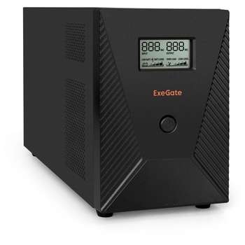 Источник бесперебойного питания EXEGATE EP287660RUS SpecialPro Smart LLB-3000.LCD.AVR.EURO.RJ.USB <3000VA/1800W, LCD, AVR,4евро,RJ45/11,USB>