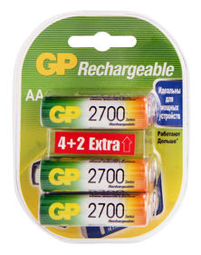 Аккумулятор GP 2700AAHC4/2 AA NiMH 2700mAh  блистер