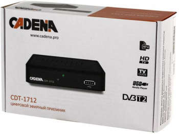 Спутниковый ресивер CADENA DVB-T2 CDT-1712 черный