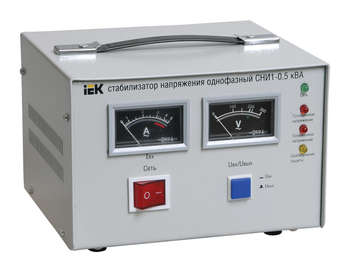 Стабилизатор напряжения IEK СНИ1 0.5кВА однофазный серый
