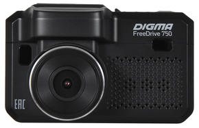Автомобильный видеорегистратор Digma Видеорегистратор с радар-детектором Freedrive 750 GPS черный
