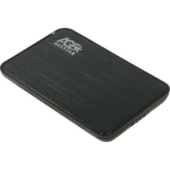 Бокс для HDD AgeStar 3UB2A8-6G SATA III Внешний корпус для HDD/SSD пластик/алюминий черный 2.5"