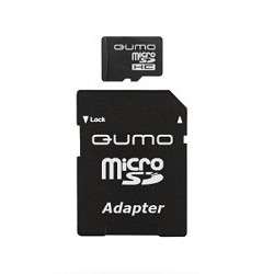 Карта памяти Qumo Micro SecureDigital 32Gb QM32MICSDHC10 {MicroSDHC Class 10, SD adapter}
