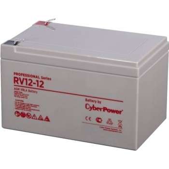 Аккумулятор для ИБП CYBERPOWER Аккумуляторная батарея RV 12-12 12V/12Ah {клемма F2, ДхШхВ 151х98х93мм, высота с клеммами 98, вес 4,2кг, срок службы 8 лет}