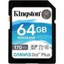 Карта памяти Kingston SecureDigital 64Gb Canvas Go Plus SDXC UHS-I U3 V30 SDG3/64GB