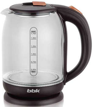 Чайник/Термопот BBK Чайник электрический EK1727G 1.7л. 2200Вт коричневый корпус: стекло/пластик