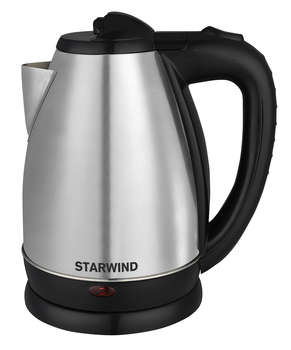 Чайник/Термопот STARWIND Чайник электрический SKS2770 1.8л. 2200Вт серебристый/черный